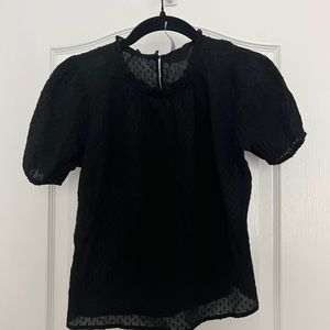 Good Luck Girls Sheer Black Blouse SZ M